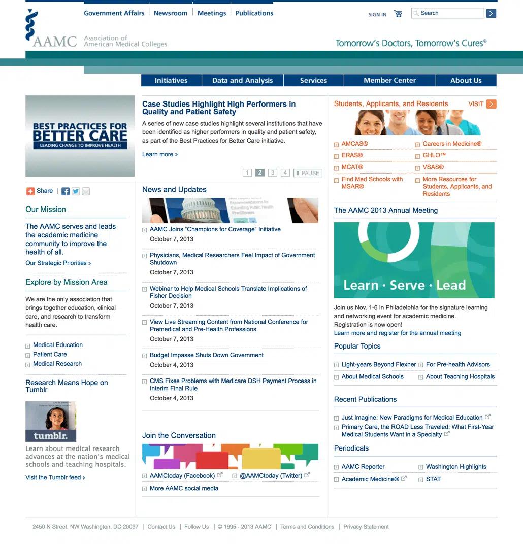 A content driven site for the Association of American Medical Colleges